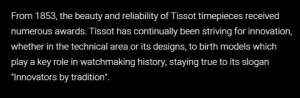 Tissot History