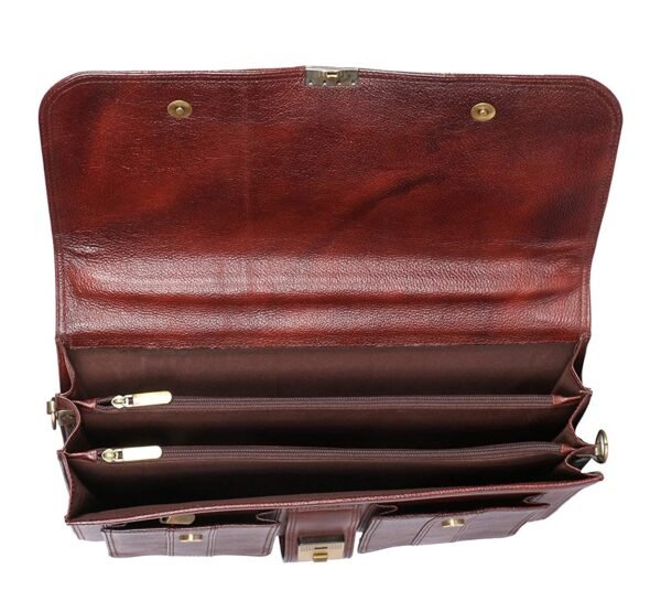 LV 100% Genuine Leather 17'' Laptop Men's Briefcase Bag