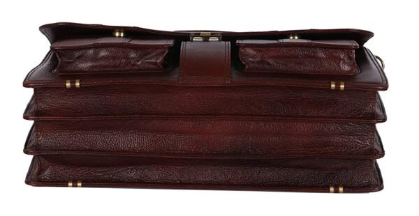 LV 100% Genuine Leather 17'' Laptop Men's Briefcase Bag
