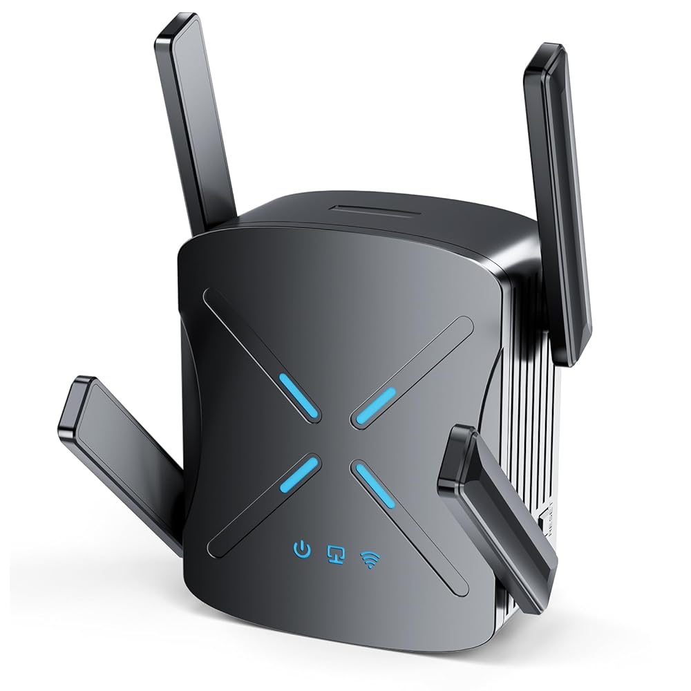2025 WiFi 6 Range Extender, Dual-Band Wi-Fi Repeater Signal Booster, Covers Up to 12,000 Sq.Ft., with Gigabit Ethernet Port, Easy Setup, EasyMesh Compatible (CF-XR182)