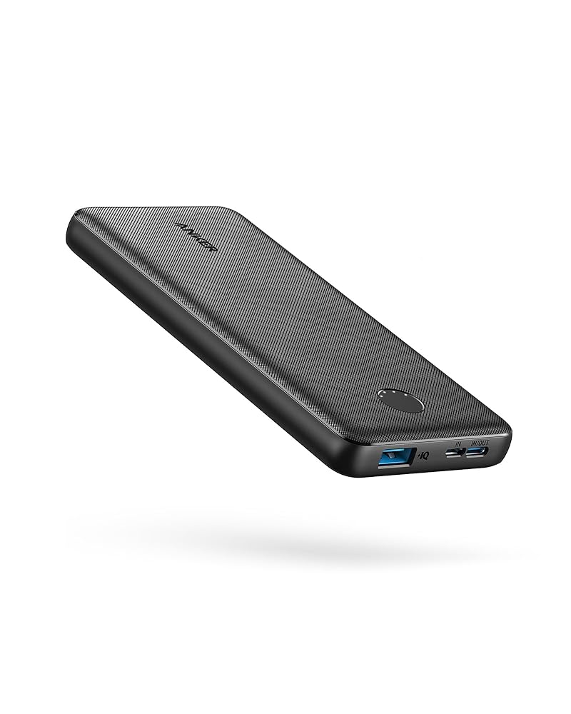 Anker Power Bank(PowerCore 10K),Compact Travel-Ready 10,000mAh Battery Pack with PowerIQ Charging Technology,5V/3A High-Speed Charging for iPhone,iPad,and More (USB-C Input and…
