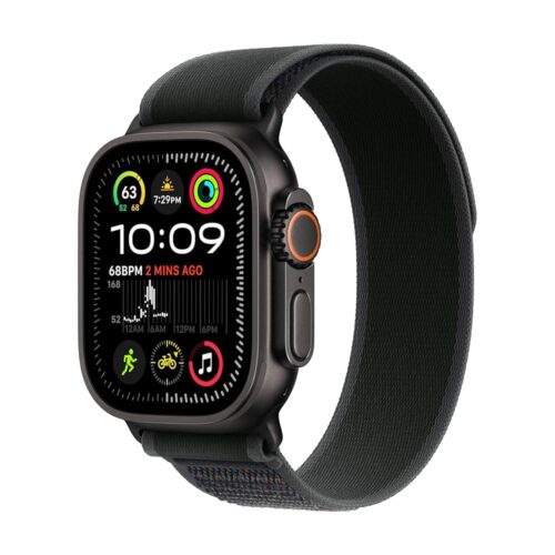 Apple Watch Ultra 2 [GPS + Cellular 49mm] Smartwatch, Sport Watch with Black Titanium Case with Black Trail Loop - M/L. Fitness Tracker, Precision GPS, Action Button, Carbon...