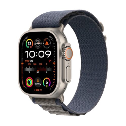 Apple Watch Ultra 2 [GPS + Cellular 49mm] Smartwatch with Rugged Titanium Case & Blue Alpine Loop Medium. Fitness Tracker, Precision GPS, Action Button, Extra-Long Battery Life,...
