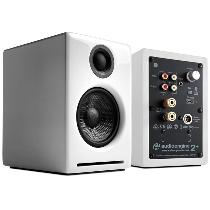 Audioengine A2 Plus Wireless Bluetooth Desktop Speakers - 60W Computer Speakers for Music and Gaming