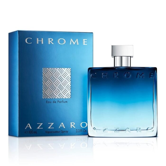 Azzaro Chrome Eau de Parfum - Fresh Aquatic Mens Cologne - Fougère, Aromatic & Woody Fragrance - Citrus Notes of Green Mandarin - Lasting Wear - Classic Clean Scent - Luxury...