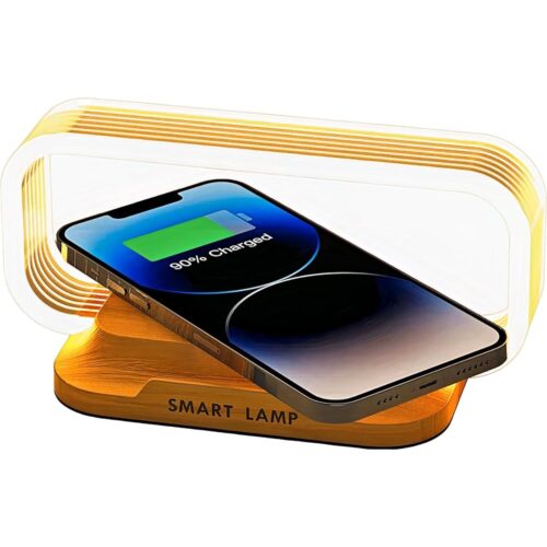 Bedside Table Lamp Wireless Charger, Touch Nightstand Lamp with USB Port Desk Lamp with Modern LED Light Dimmable for Bedroom, Living Room, Office, 3 Way Touch Control Stepless...