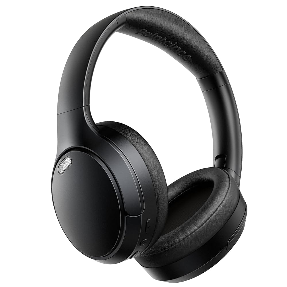 Bluetooth Headphones, Wireless Over Ear Headphones with HiFi Stereo Microphone, Foldable Lightweight On Ear 5.4 Headphones with Deep Bass for Cellphone/Travel/Office/Home(Black)