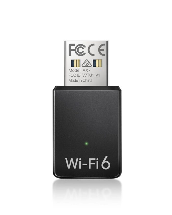 BrosTrend AX900 USB WiFi Adapter for Desktop PC Laptop, Mini WiFi 6 Adapter for Windows 11/10/7, WiFi 6 USB Adapter Dual Band 5GHz 600Mbps + 2.4GHz 286Mbps, USB Wireless...