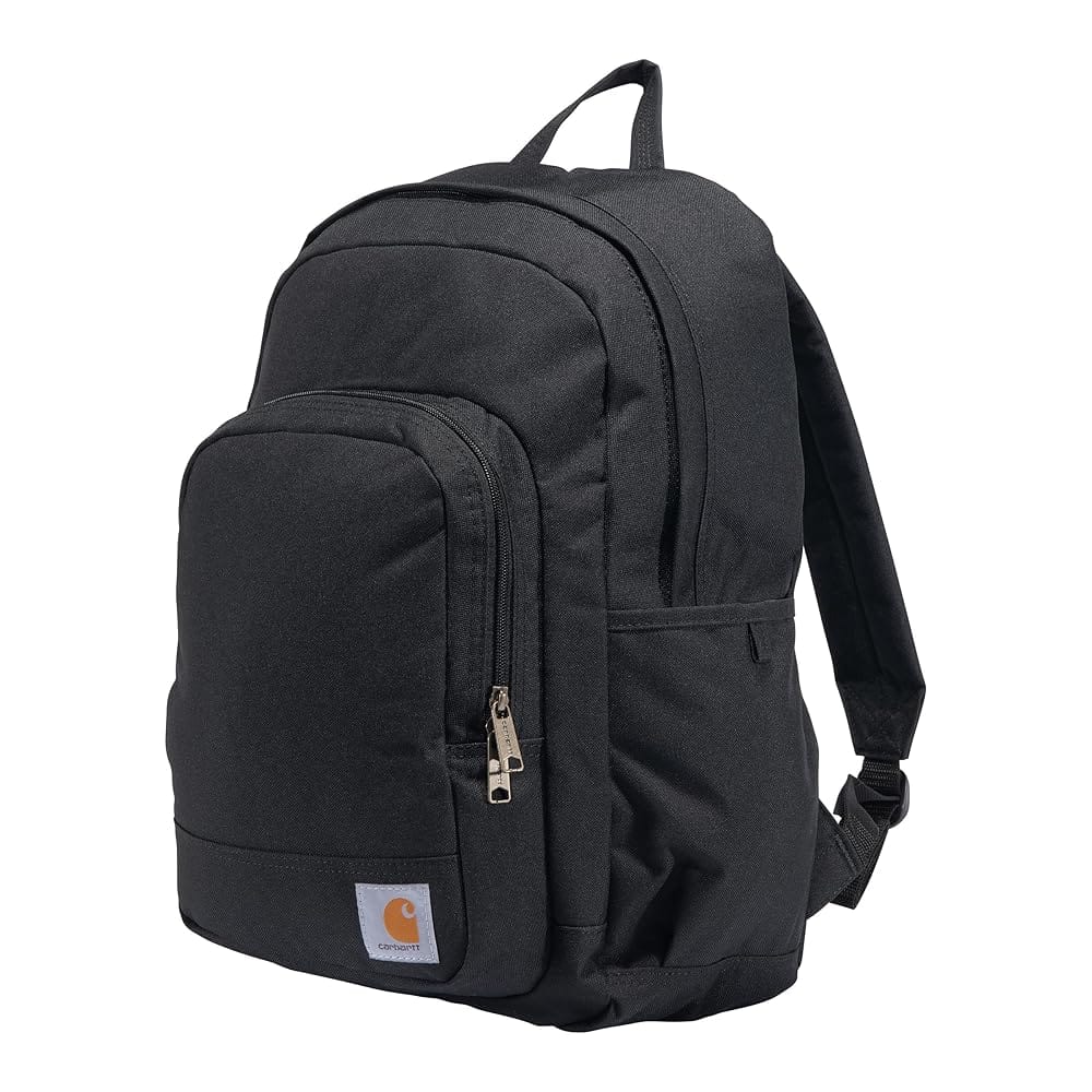 Carhartt 25L Classic Backpack, Durable Water-Resistant Pack W/ 15″ Laptop Sleeve and Multiple Organizational Compartments, Black, PFAS Free