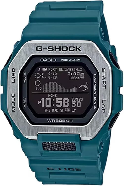 Casio G-Shock G-Lide Teal Resin Surf Watch GBX100-2