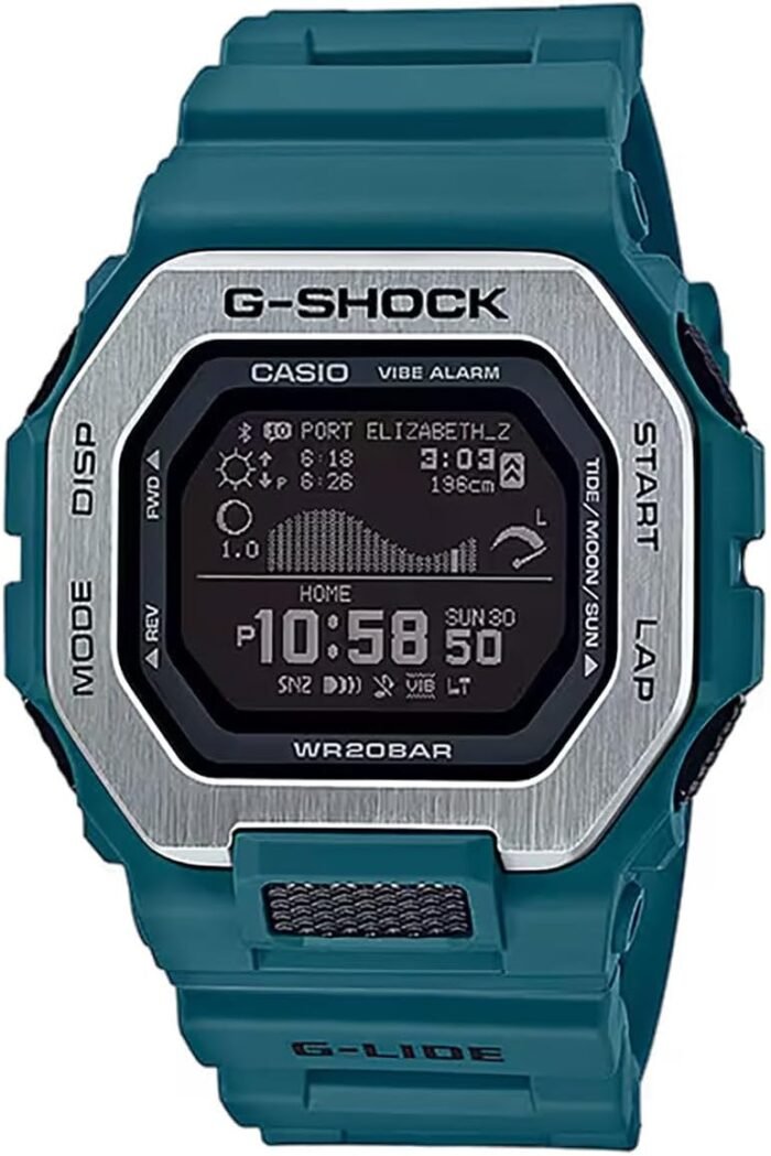 Casio G-Shock G-Lide Teal Resin Surf Watch GBX100-2