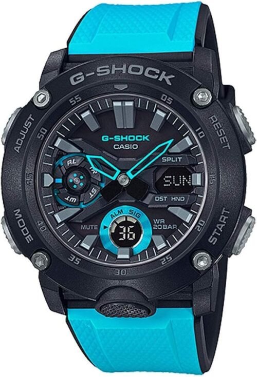 Casio GA2000-1A2 G-Shock Men's Watch Blue/Black 51.2mm Carbon/Resin