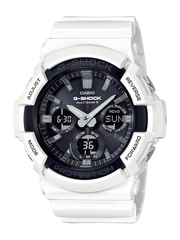 Casio Men's G-Shock GAS-100B-7ACR Solar White Resin Watch
