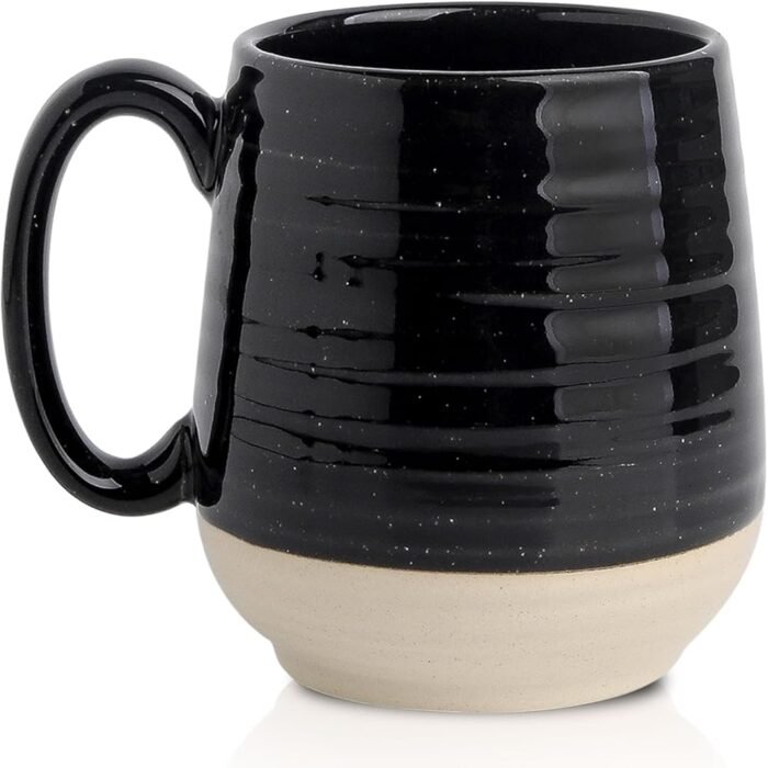Ceramic Coffee Mug, 20 oz Coffee Cup with Large Handle for Coffee Tea Latte, Black Coffee Mug for Men Dad Husband Christmas Gift, Funny Mug for Home Decor, Dishwasher &...