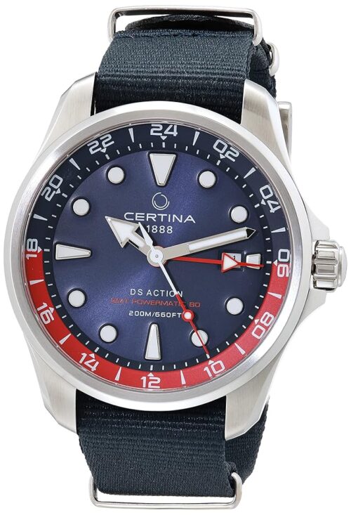 Certina, Mens, DS ACTION GMT, Stainless Steel, Swiss Automatic Watch C0324291804100