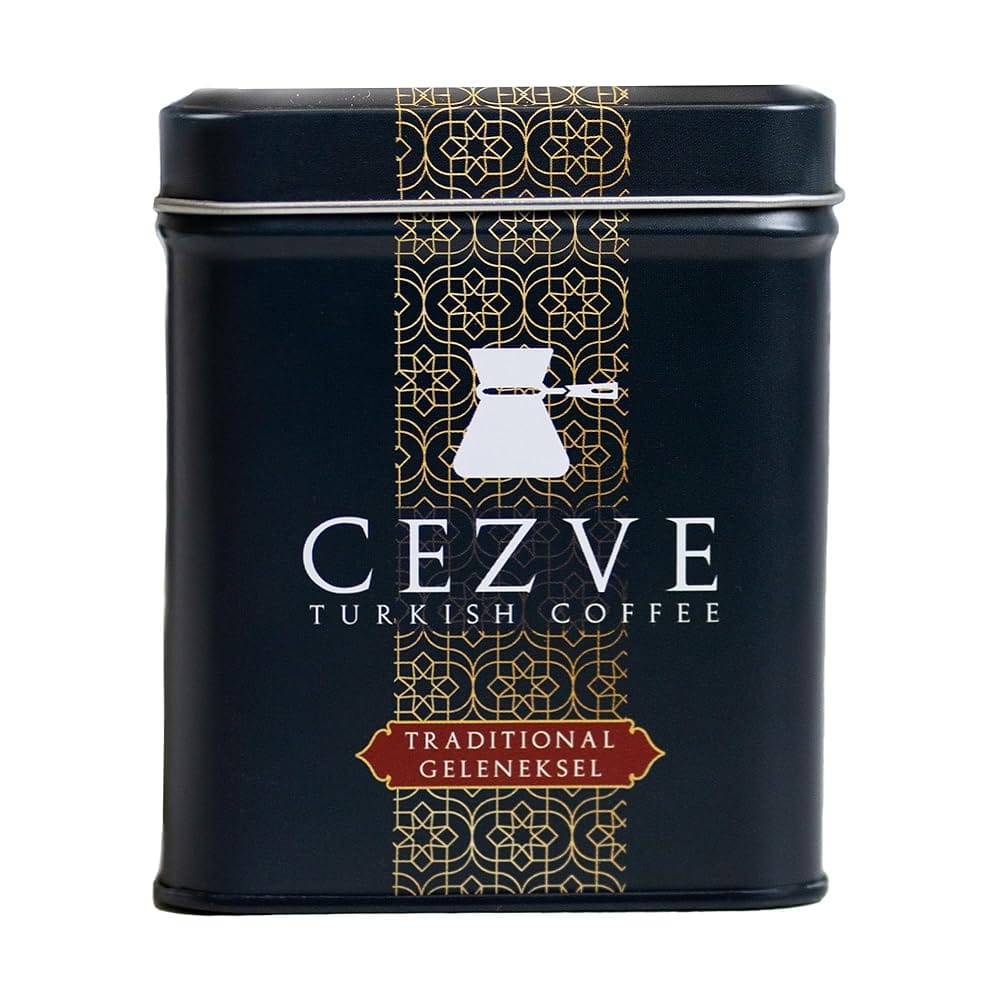 Cezve Turkish Coffee, 100% Arabica, Traditional/Geleneksel Flavor, Ground Coffee, 3.5oz (100g)
