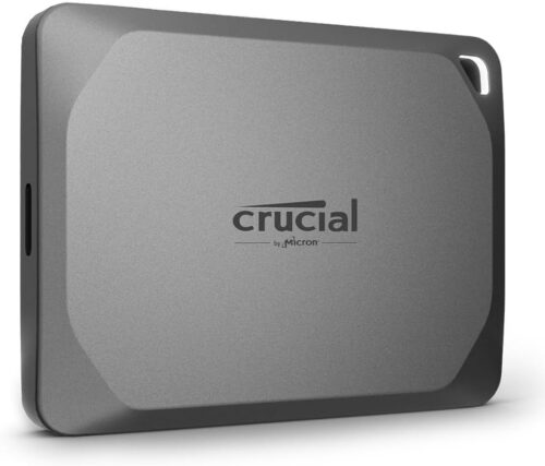 Crucial X9 Pro 2TB Portable SSD – Up to 1050MB/s sustained Reads, Water and Dust Resistant Storage for Photographers and Creators on PC, Mac and More – USB 3.2 External Solid...