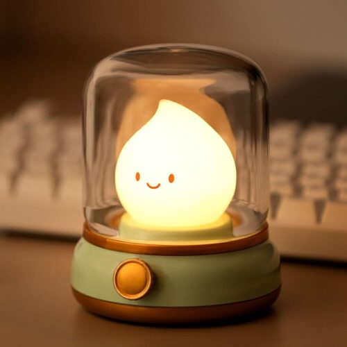Cute Kerosene Night Light, Cozy Light,Rechargeable Night Light,Shower Lamp, Lovely Decoration, Night Lights for Adults,Cool Lamp,Suitable for a Variety of Holiday Gifts Halloween