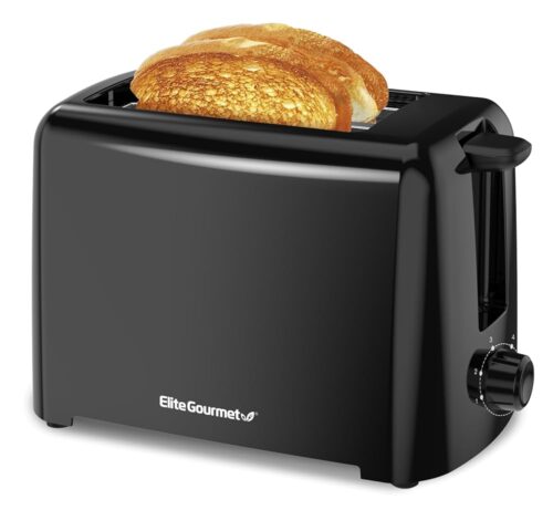 Elite Gourmet ECT1027B Cool Touch Toaster with 6 Temperature Settings & Extra Wide 1.25" Slots for Bagels, Waffles, Specialty Breads, Puff Pastry, Snacks, ETL Certified, 2...