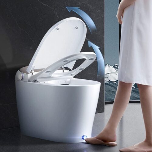 EPLO Smart Toilet Auto Open/Close,Built in Tank Bidet Toilet,Heated Seat,Foot Kick Flush,Blackout can Flush,1.06GPF,One piece Toilets for bathrooms,Night Light/LED...