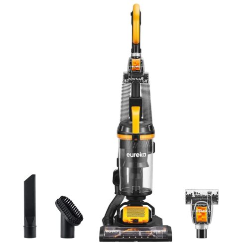 Eureka Powerful Upright Vacuum Cleaner for Carpet and Floor, Household Upright Vacuum Cleaner for Home Pets, Bagless Lightweight Upright Vacuum, MaxSwivel Pro NEU350 with Pet...