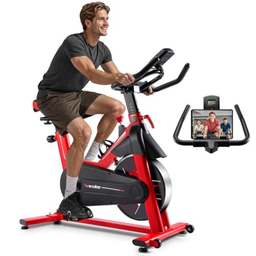 Exercise Bike, WENOKER Stationary Bike for Home/Indoor Cycling Bike, Indoor Bike with Silent Belt Drive, Heavy Flywheel and Digital Display for Home Gym Cardio Workout Training