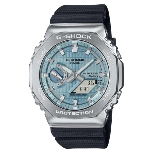 G-Shock Casio G-Steel Solar Connected Blue Dial Black Resin Strap Watch - GBM2100A-1A2