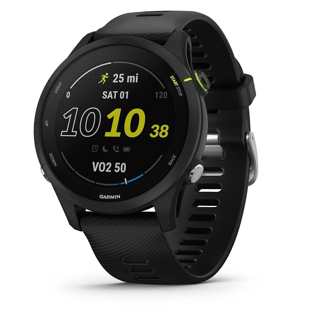 Garmin Forerunner® 255 Music, GPS Running Smartwatch with Music, Advanced Insights, Long-Lasting Battery, Black – 010-02641-20