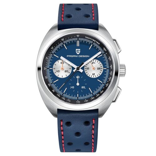 HaiQin Pagani Design 1782 Men's Vintage Quartz Chronograph Watch AR Synthetic Sapphire VK63 Movement 100m Waterproof Multifunctional Sport Analog WristWatches