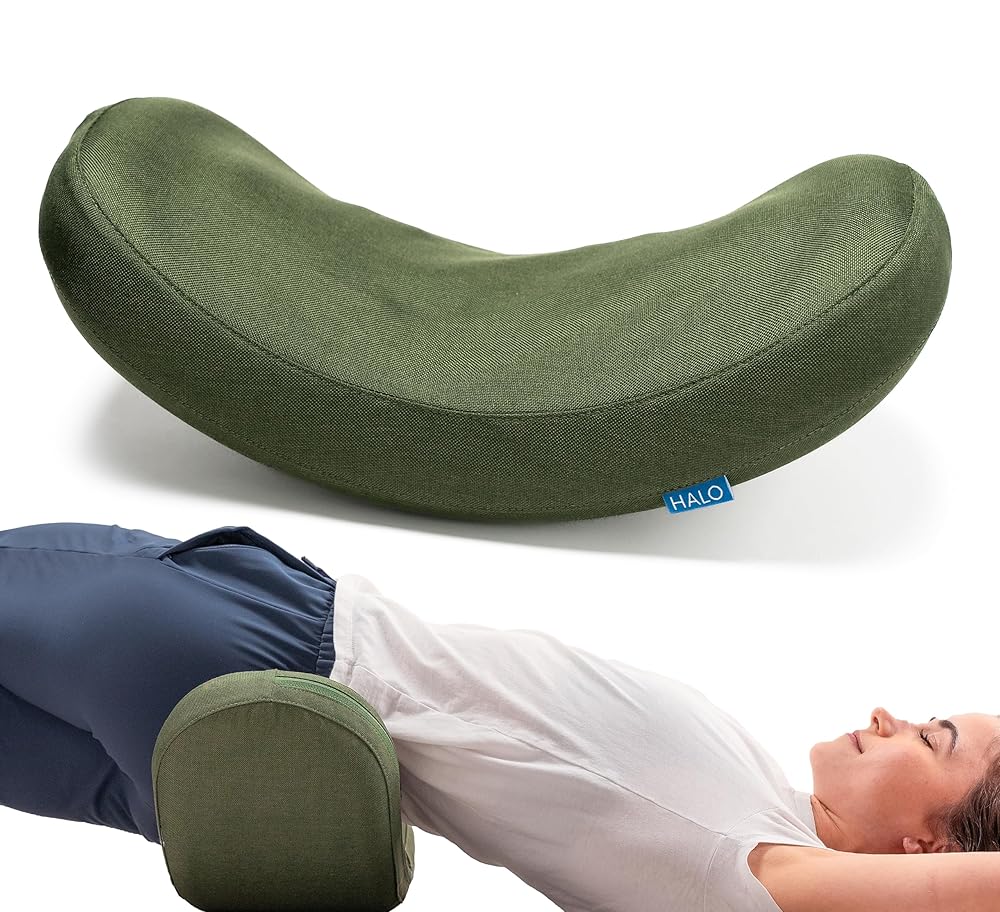 Halo Lumbar Massage Stretcher with 8 Acupressure Nodes for Waist, Hip, and Back Pain Relief, Ergonomically Designed for Active Stretching, for Christmas and Holidays