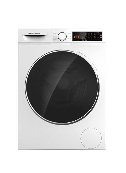 Hamilton Beach HBFW3205 Fullsize Washer-LED Digital Display Panel-5 Wash Cycles-Front Load Design-2.2 cu ft, 24 inch Wide, White
