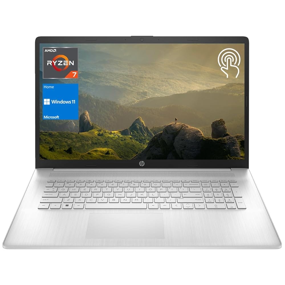HP 2023 Newest 17 Laptop, 17.3" HD+ Touchscreen, AMD Ryzen 7 7730U Processor (Beats i7-1260P), 32GB RAM, 1TB PCIe SSD, Backlit Keyboard, Wi-Fi 6, Webcam, HDMI, Windows 11 Home,...