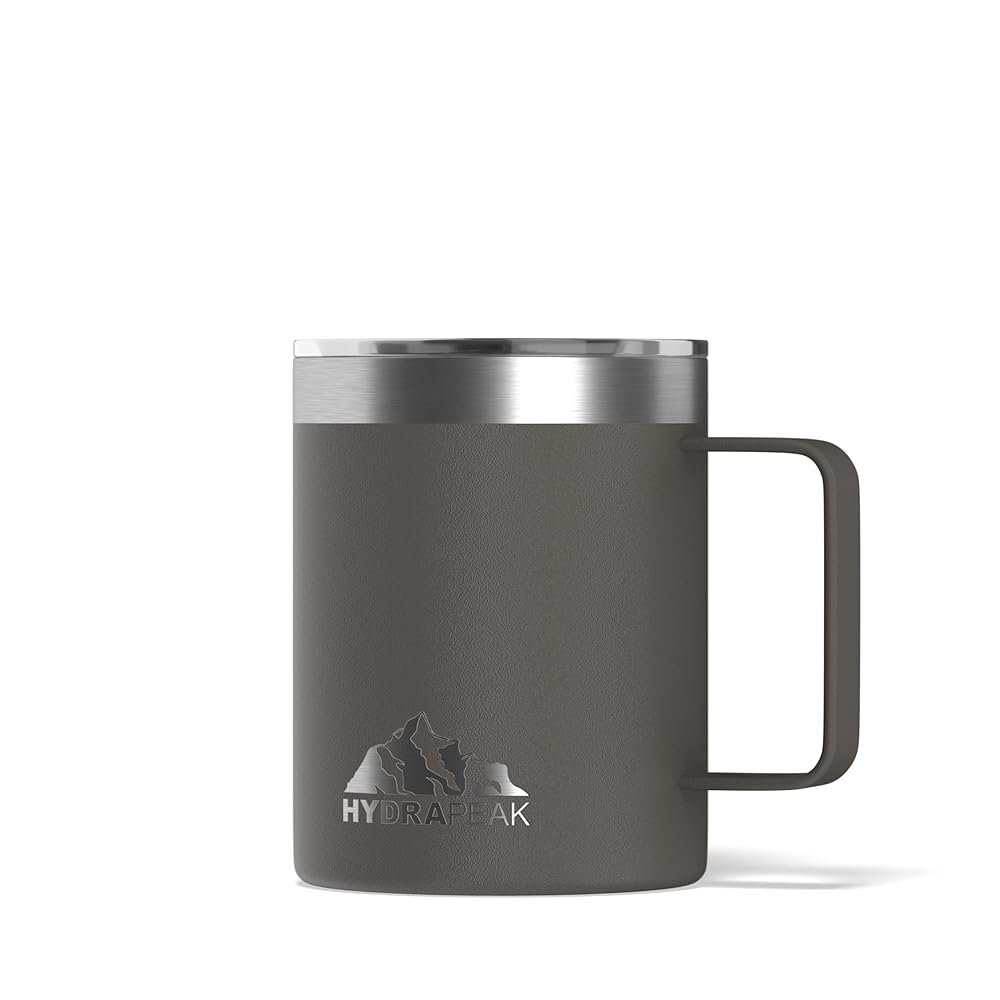 Hydrapeak 14oz Insulated Coffee Mug with Splash Proof Lid, Stainless Steel Travel Coffee Mug, BPA-Free Double Walled Coffee Travel Mug with Handle, Camper Coffee Mug for Men and…