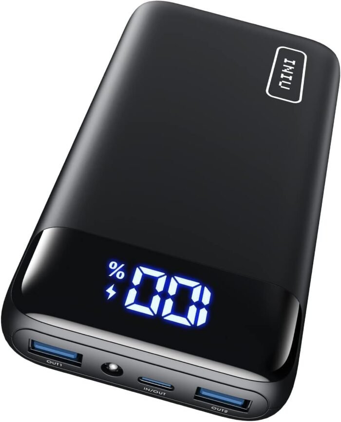 INIU Portable Charger, 22.5W 20000mAh USB C in & Out Power Bank Fast Charging, PD 3.0+QC 4.0 LED Display Phone Battery Pack Compatible with iPhone 16 15 14 13 Pro Samsung S23...