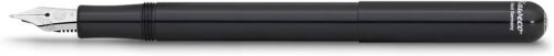 Kaweco LILIPUT Fountain Pen Black I Premium Aluminium Fountain Pen for Ink Cartridges I Exclusive Fountain Pen 12.5 cm I Nib: BB (Extra Broad)