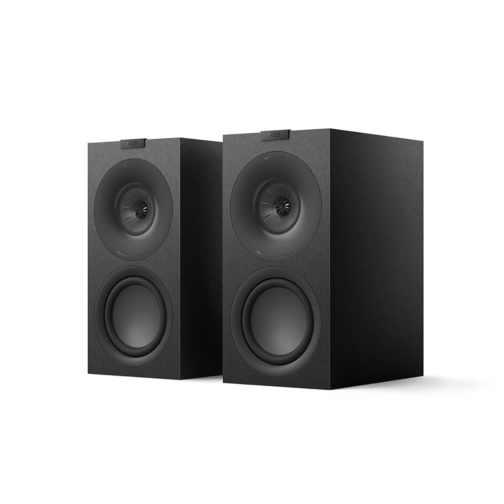 KEF Q Concerto Meta Three-Way Bookshelf Speaker (Black, Pair)