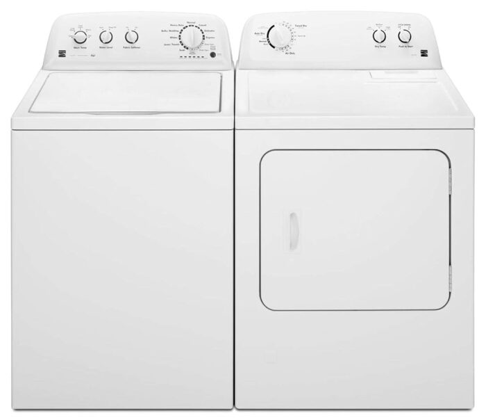 Kenmore Top-Load 7.0 cu. ft. Electric Washer and Dryer Bundle with Wrinkle Guard -White