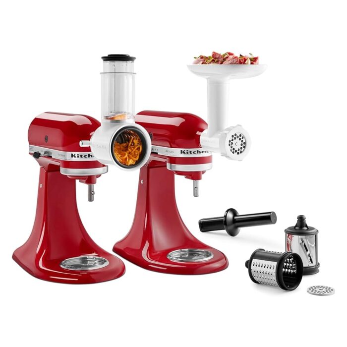 KitchenAid® Food Grinder + Fresh Prep Slicer/Shredder Attachment Bundle, White