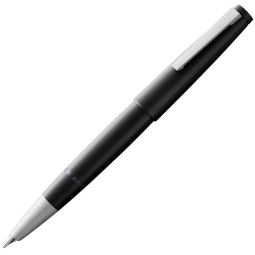 Lamy 2000 black - elegant Fountain Pen in robust fibreglass barrel - 14 ct. gold nib, partially platinum-plated - nib size F