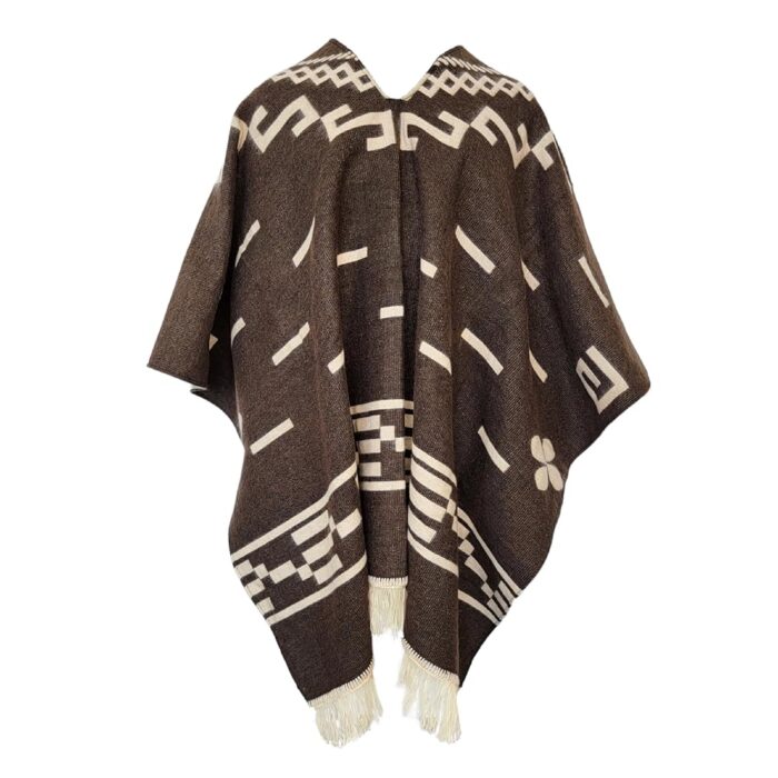 LATITUDE ZERO Alpaca Wool Poncho -Serape | Warm & Soft Clint Eastwood poncho| cowboy - Western - Style