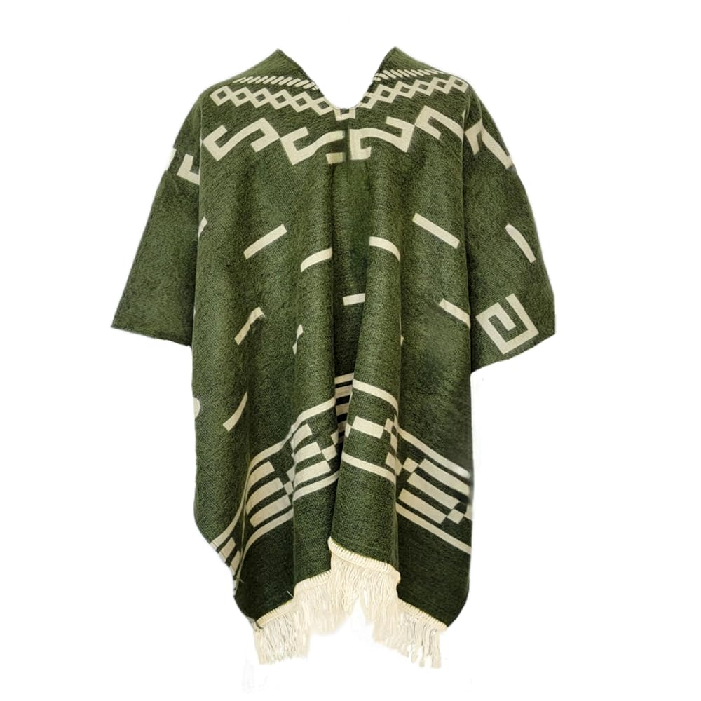 LATITUDE ZERO Alpaca Wool Poncho -Serape | Warm & Soft Clint Eastwood poncho| cowboy – Western – Style