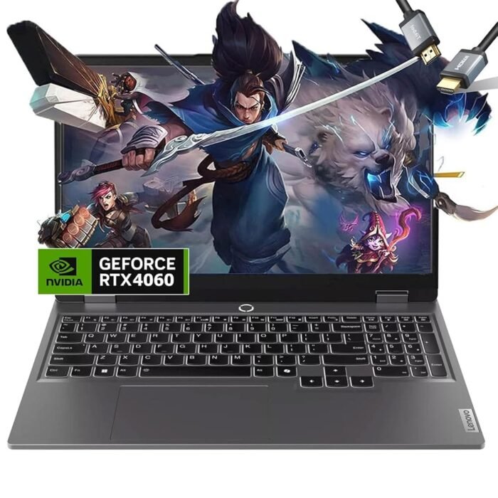 Lenovo LOQ Gaming Laptop 2024 - NVIDIA GeForce RTX 4060 - AMD Ryzen 7 7435HS - 15.6" FHD IPS Display - Backlit Keyboard - Windows 11 - G-SYNC - HDMI Cable (32GB RAM | 1TB PCIe SSD)
