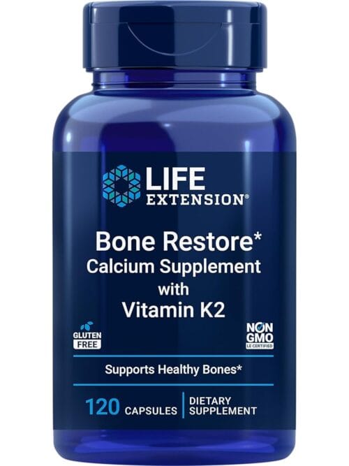 Life Extension Bone Restore + Vitamin K2 Vitamins & Minerals Maintain Bone Health & Strength - Fortifying Nutrients Calcium, D3 & Important Bone Building Minerals - Non-GMO,...