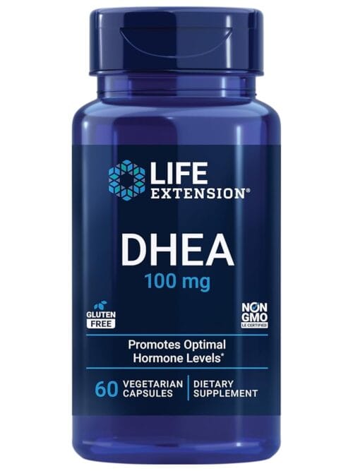 Life Extension DHEA - For Hormone Balance, Immune Support, Sexual Health, Bone & Cardiovascular Health and Anti-Aging and Mood Support Non-GMO, Gluten-Free - 60 Vegetarian Capsules