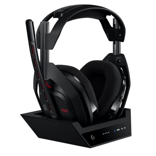 Logitech G Astro A50 Omni-Platform Wireless Gaming Headset + Base Station for PS5, Xbox, PC: PLAYSYNC Audio Switcher,