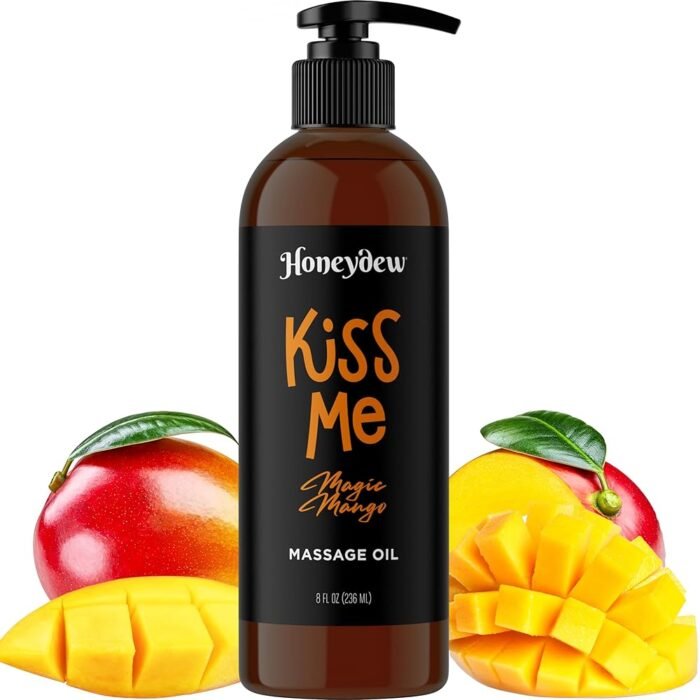 Mango Sensual Massage Oil for Couples - Alluring Tropical Full Body Massage Oil For Date Night and Nourishing Body Oil with Sweet Almond Oil - Vegan Non Staining Non Greasy...