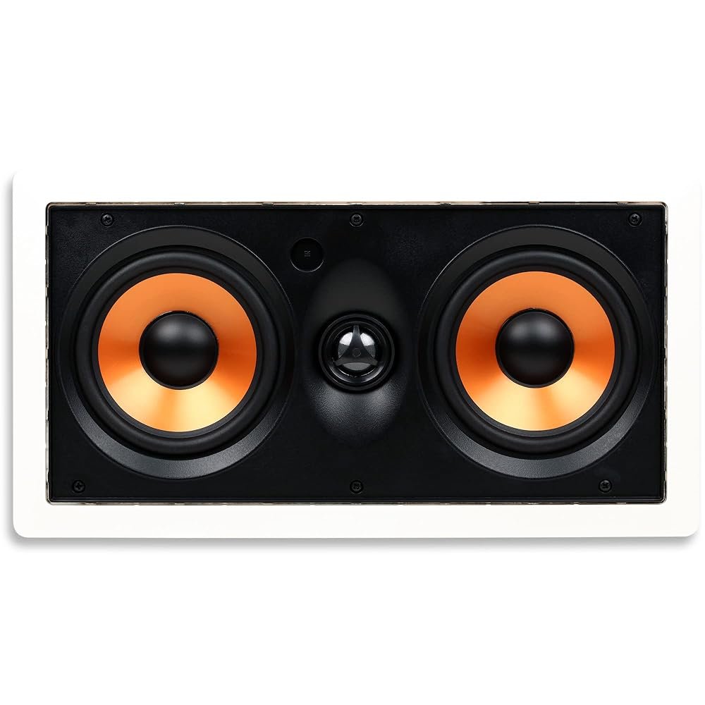 Micca M-CS Dual 5.25 Inch in-Wall Center Channel Speaker for Home Theater, Whole House Audio, 5.25" Woofers, 1" Tweeter, Paintable, each (Renewed)