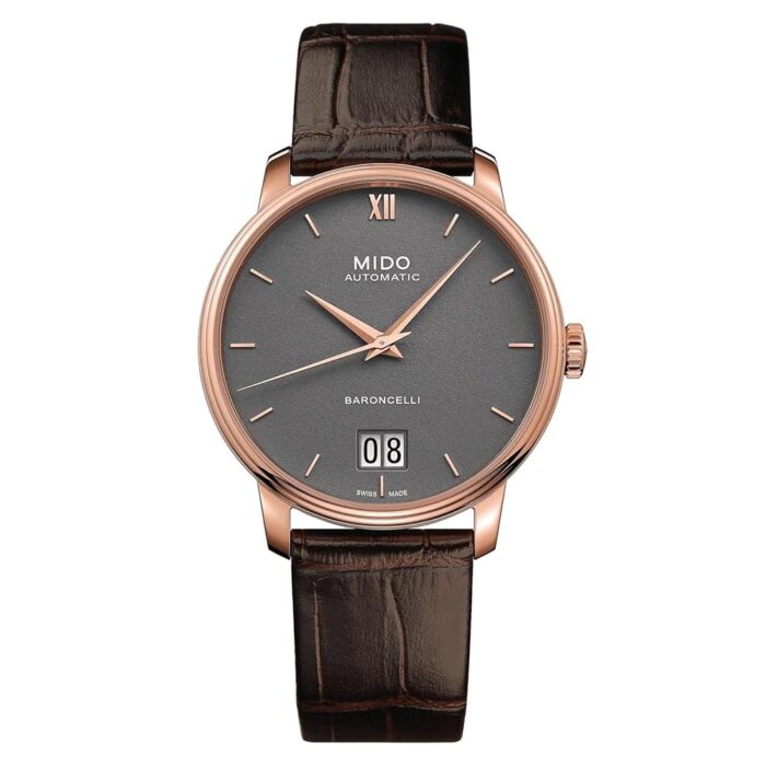 MIDO Baroncelli Big Date - Swiss Automatic Watch for Men - Grey Dial - Case 40mm - M0274263608800