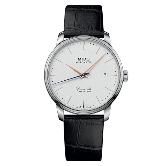 MIDO Baroncelli Heritage - Swiss Automatic Watch for Men - White Dial - Case 39mm - M0274071601100
