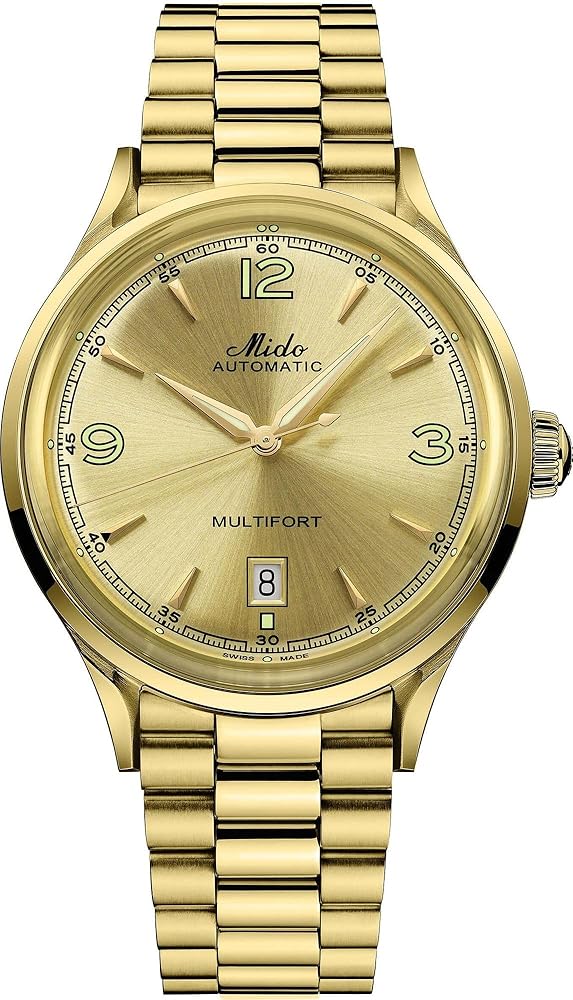 MIDO Multifort Powerwind - Swiss Automatic Watch for Men - Yellow Dial - Case 40mm - M0404073302700